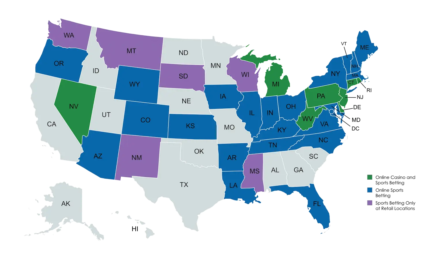 Sweepstakes Bans Passed, iGaming Stalled: Where Every State Stands on Gambling Legislation in 2026